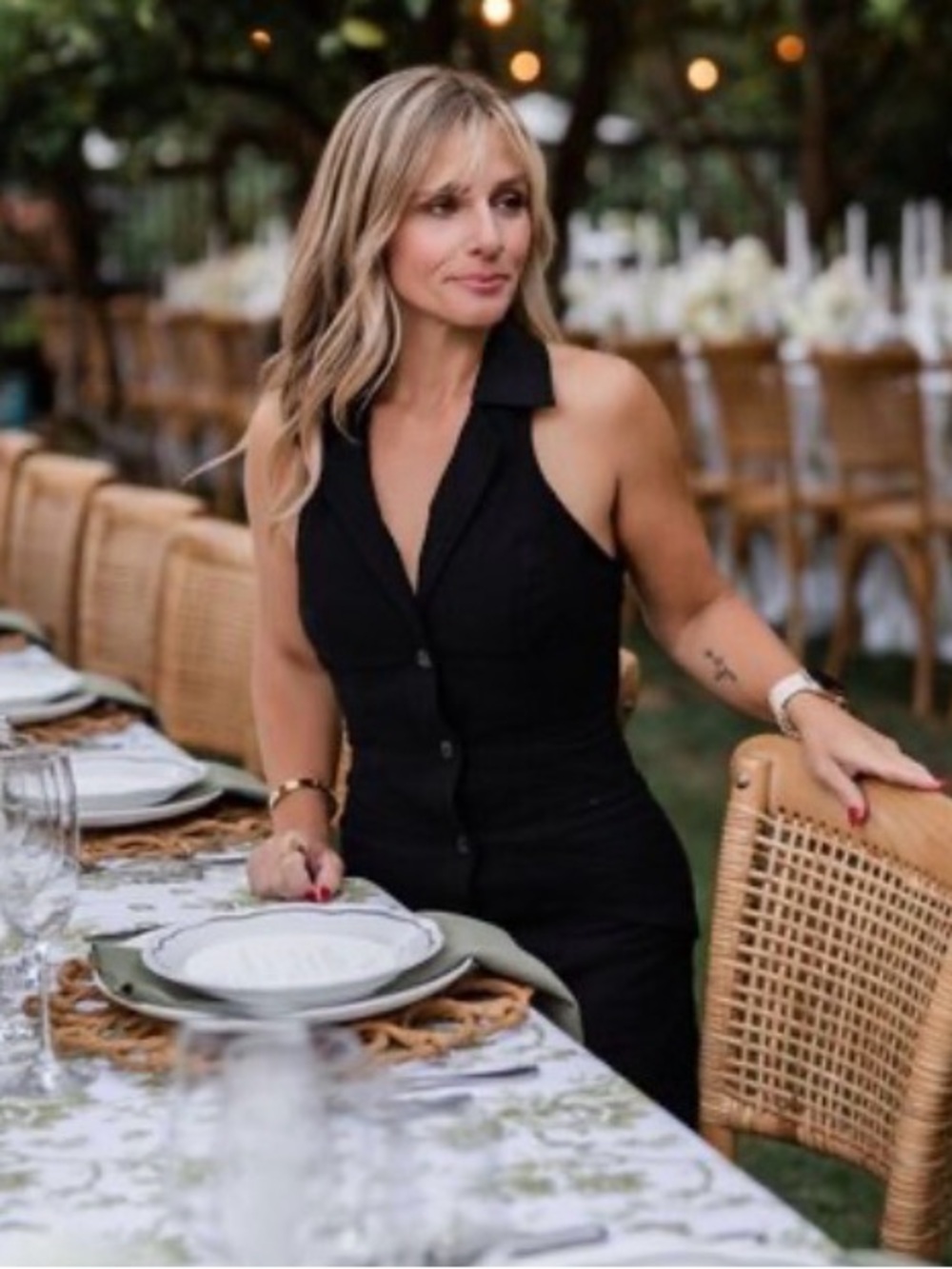 Maeve Black Sleeveless Button-Front Dress